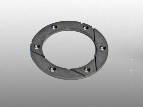 Drilled and grooved friction ring